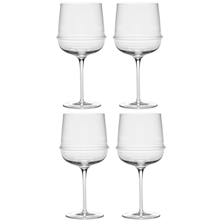 Serax Dune by Kelly Wearstler rode wijnglazen set van 4