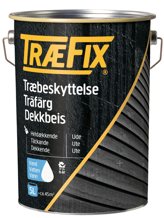 Træbeskyttelse heldækkende hvid 5 l - Træfix