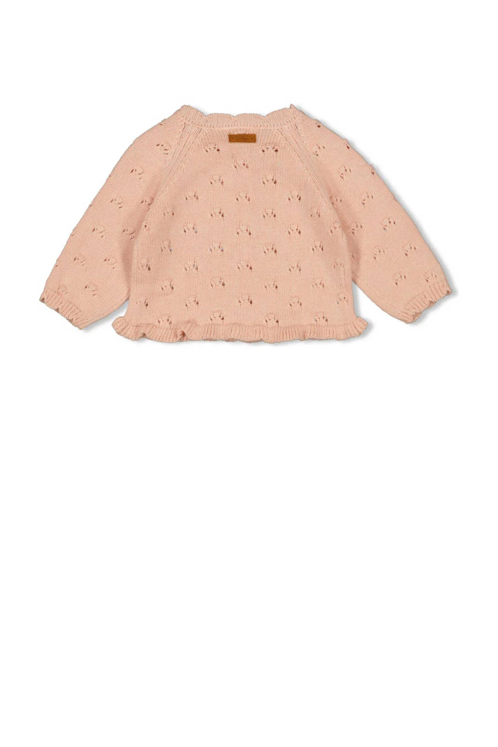 Feetje vest roze fijn gebreid