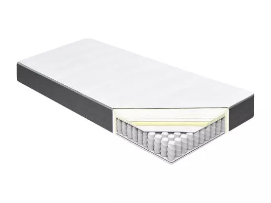 Sommier tapissier Gris foncé Tissu 200x200 cm