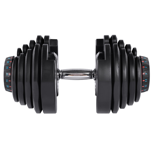 Conjunto com 2 halteres ajustáveis de 5 kg a 40 kg