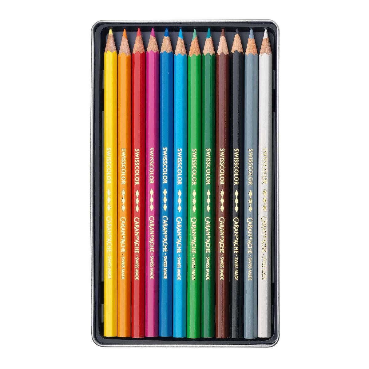 Caran D'Ache Assorted Colour Pencils Set of 12