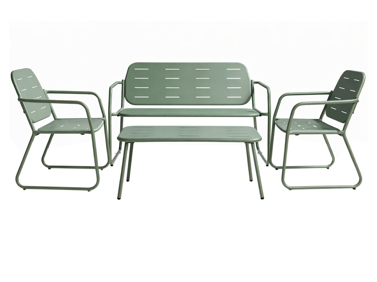 HEM 4-persoons stalen loungeset - Green