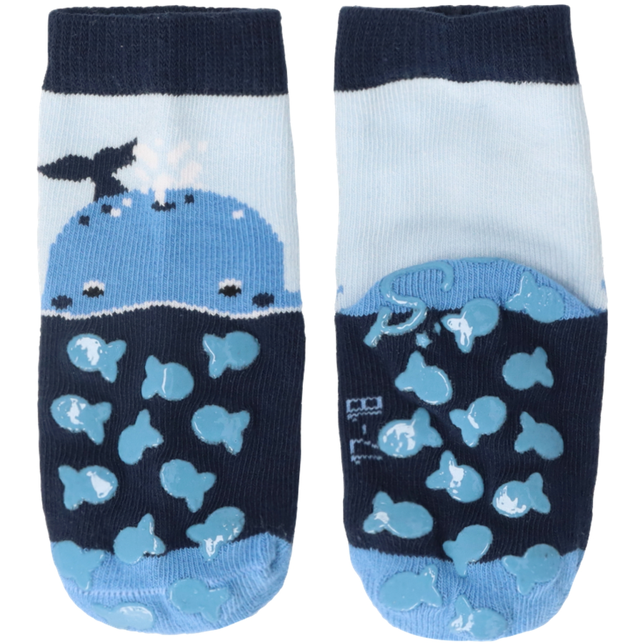 Sterntaler ABS-Krabbelsocken DP Wal marine