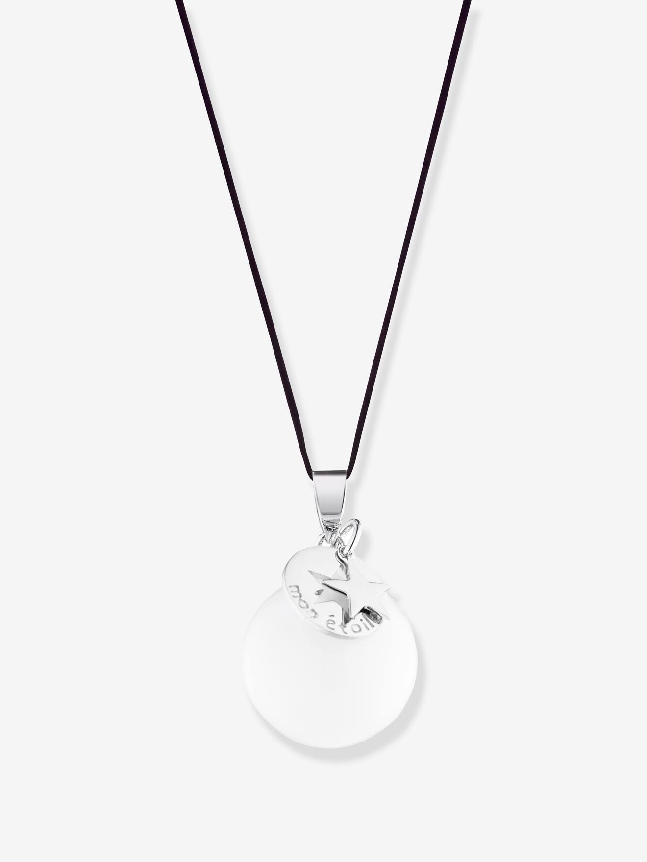 Pingente de gravidez Mon Etoile CACHE COEUR, branco claro liso