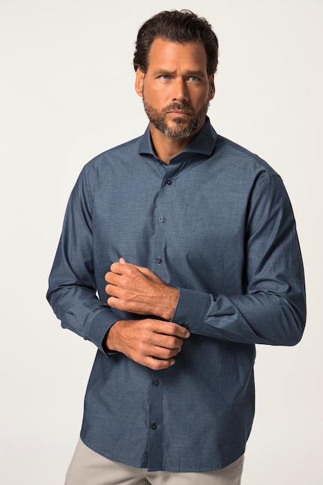 Businesshemd, Langarm, Haifisch-Kragen, Punkte, Comfort Fit, bis 8 XL