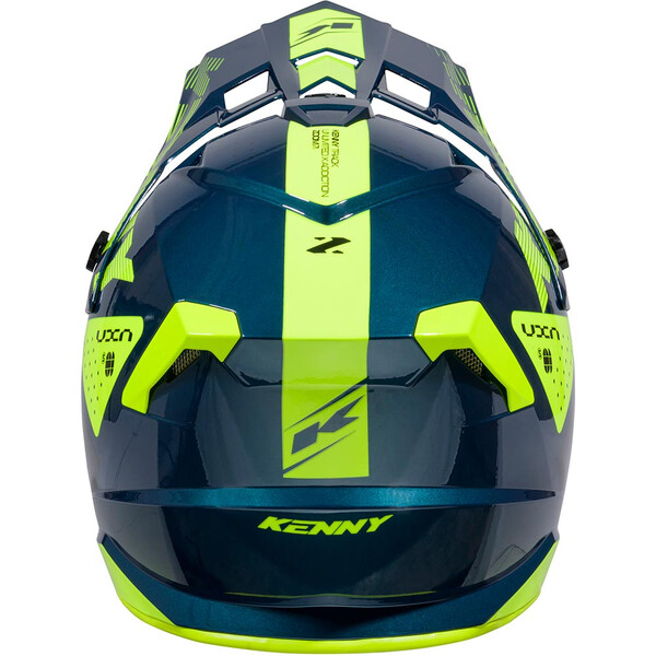 Kenny - Casque Track Graphic Zoom Bleu pétrole / Jaune fluo