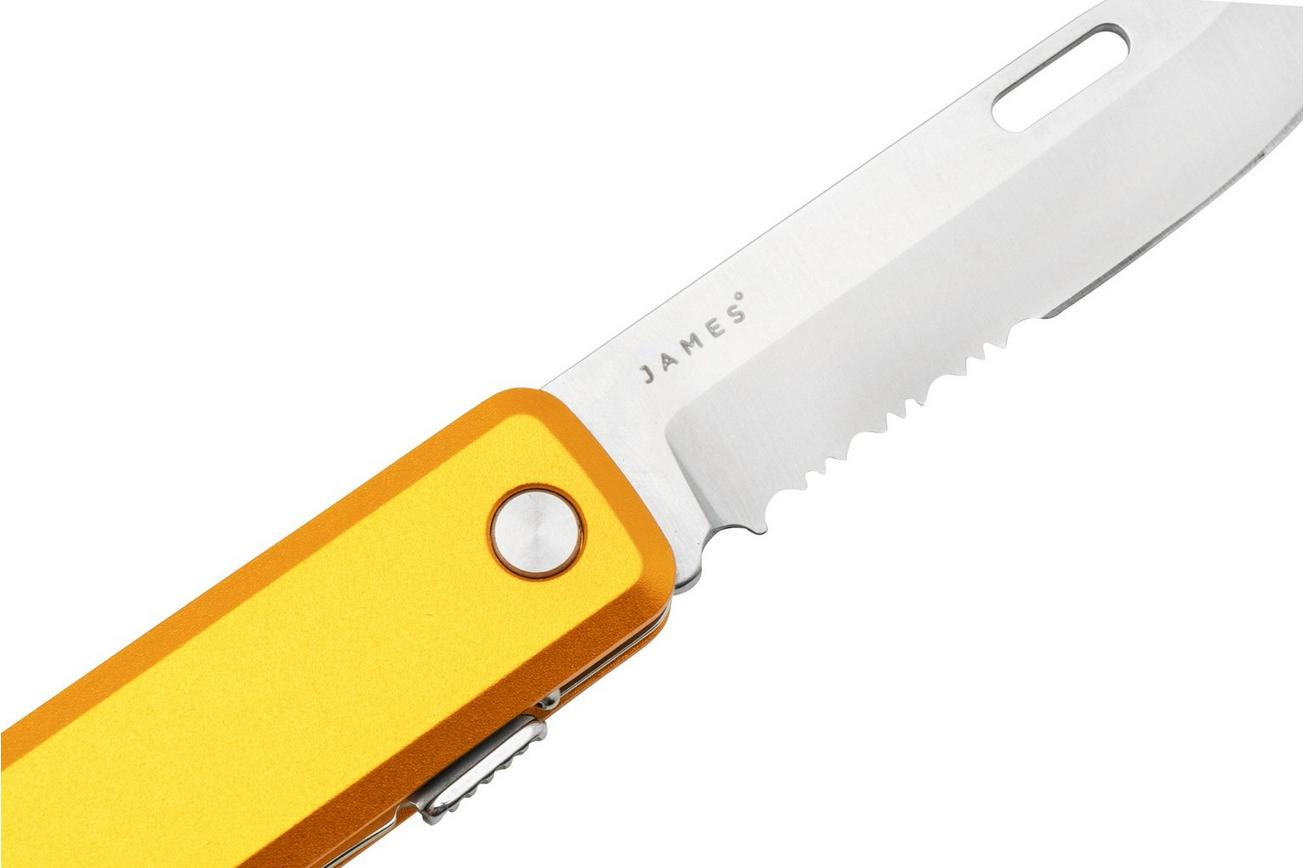 The James Brand The Ellis Scissors, Canary, Aluminum Serrated, zakmes