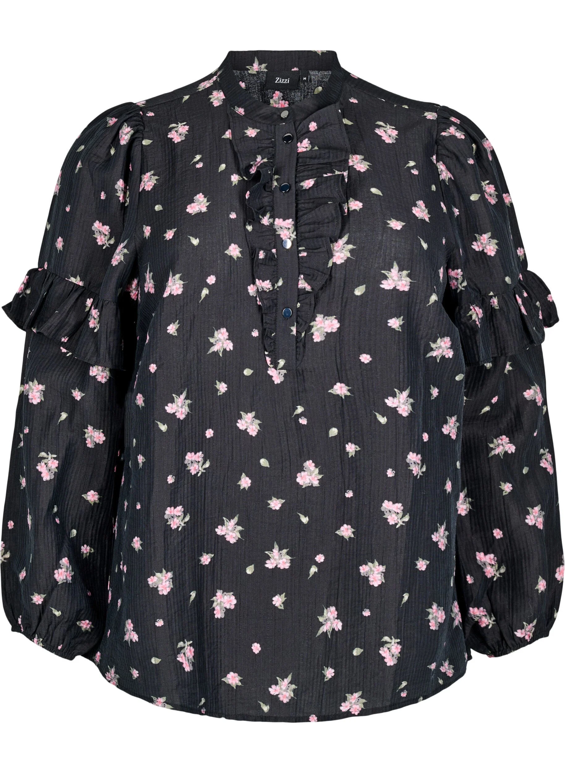 Blomsteret bluse i lyocell