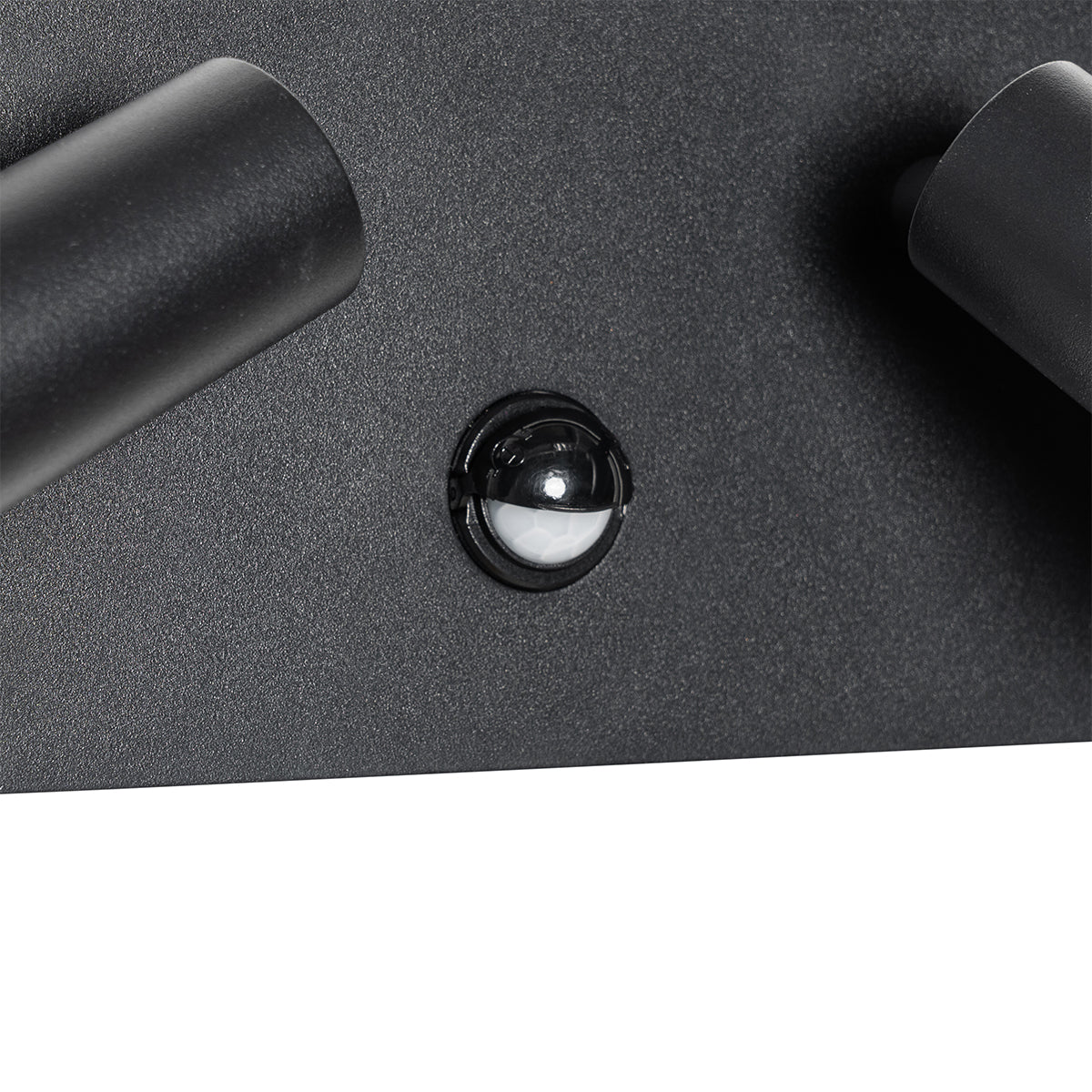 QAZQA Buiten wandlamp zwart incl. LED 2-lichts bewegingssensor- Simon
