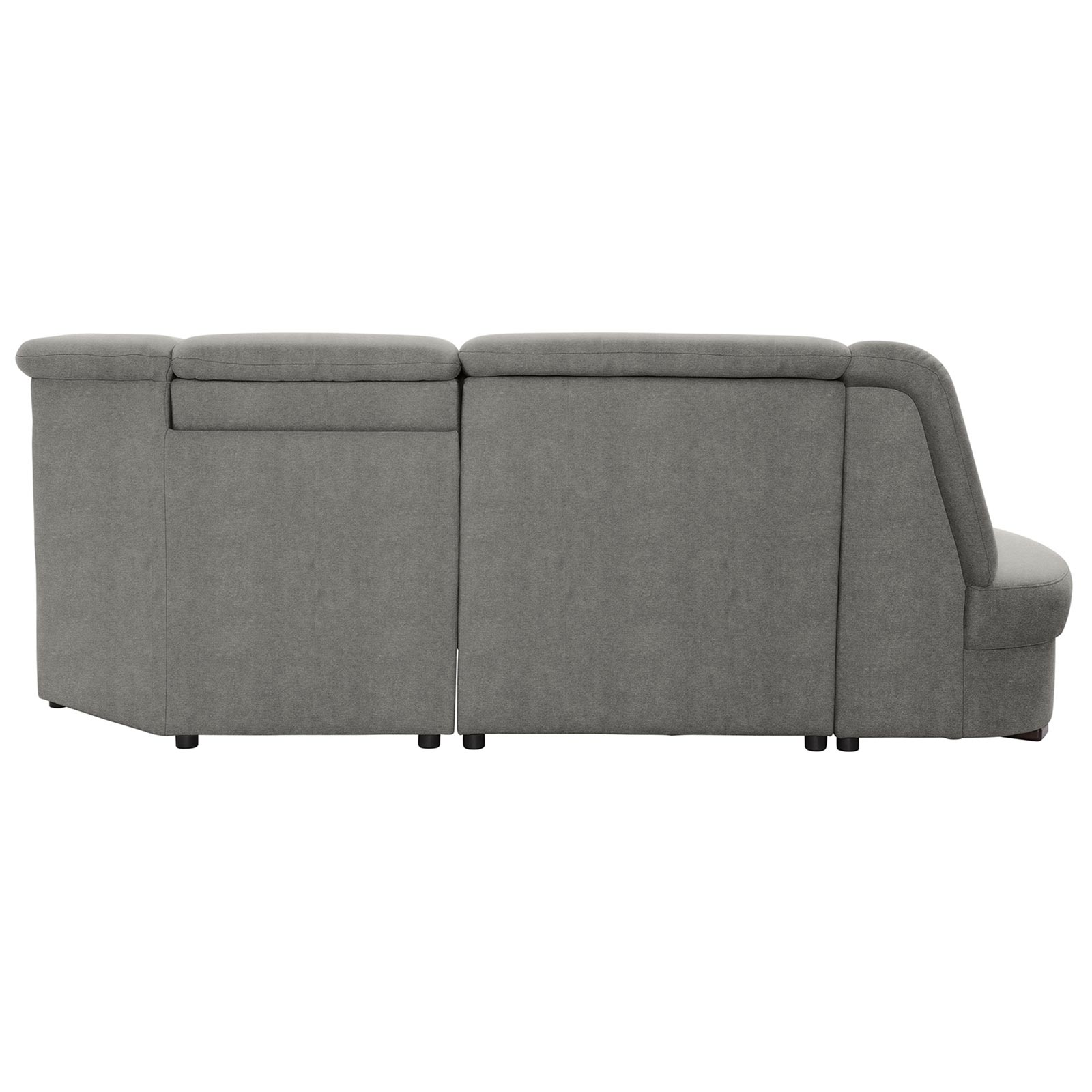 polsterpower Ecksofa - Belle silver - Basismodell - Ottomane links