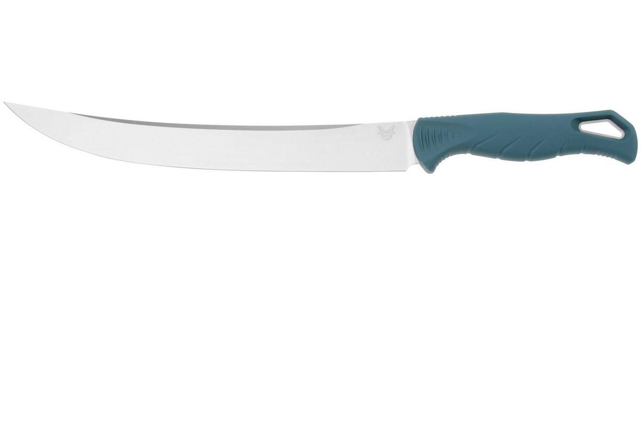 Benchmade Fishcrafter Trailing Point 9” 18020 CPM MagnaCut, Depth Blue Santoprene fileermes
