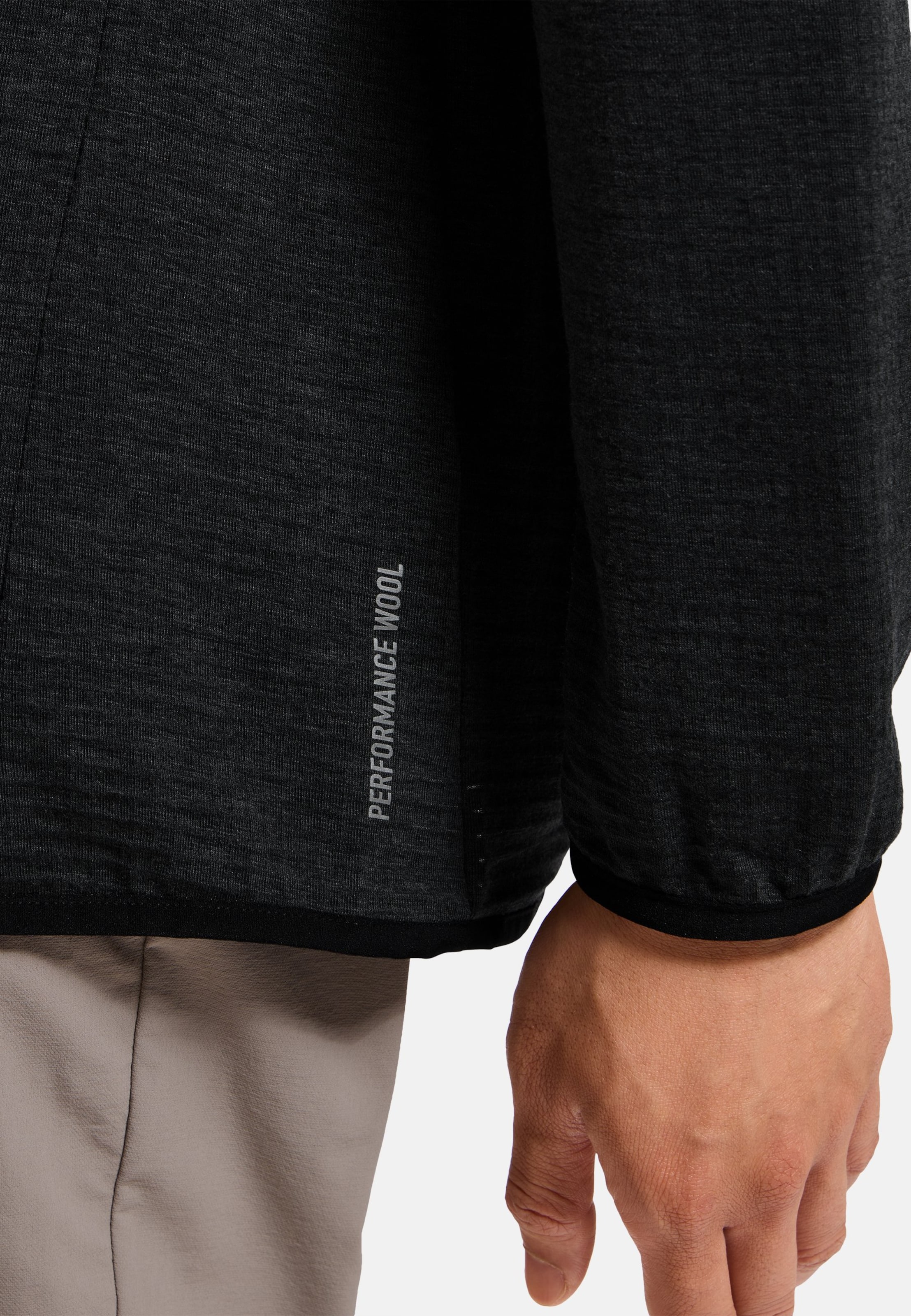Ascent Mid Layer mit Halbreissverschluss in black