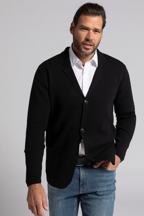 Stricksakko, FLEXNAMIC®, Milano-Strick, Reverskragen, bis 8 XL
