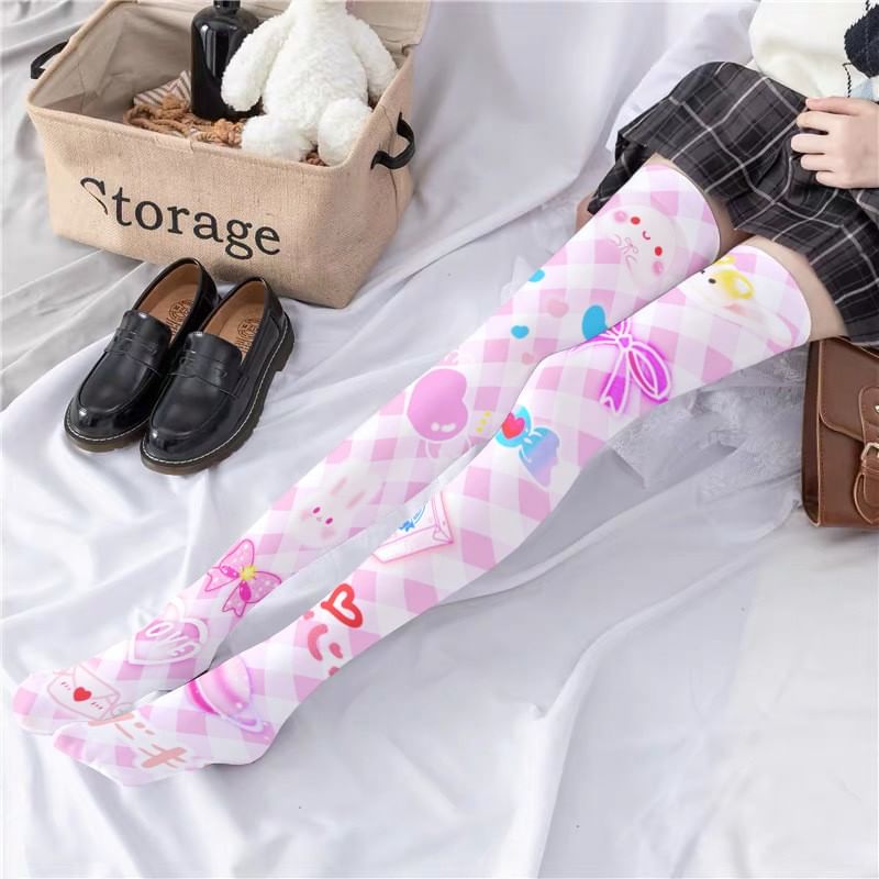 Geisha - Cartoon Print Kousen