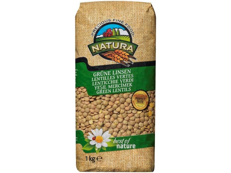 Natura Grüne Linsen 1 kg Leckere Hülsenfrucht