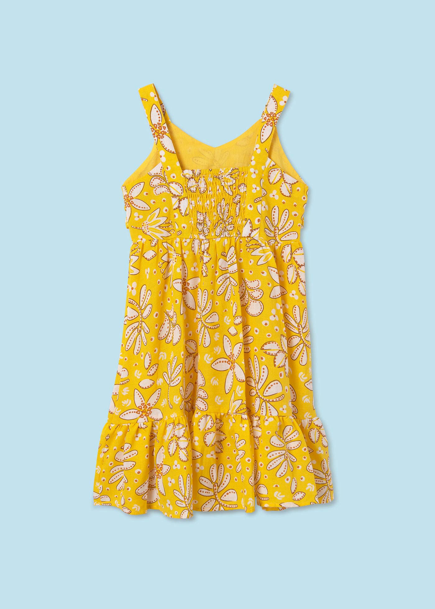 Vestido infantil com laço estampado