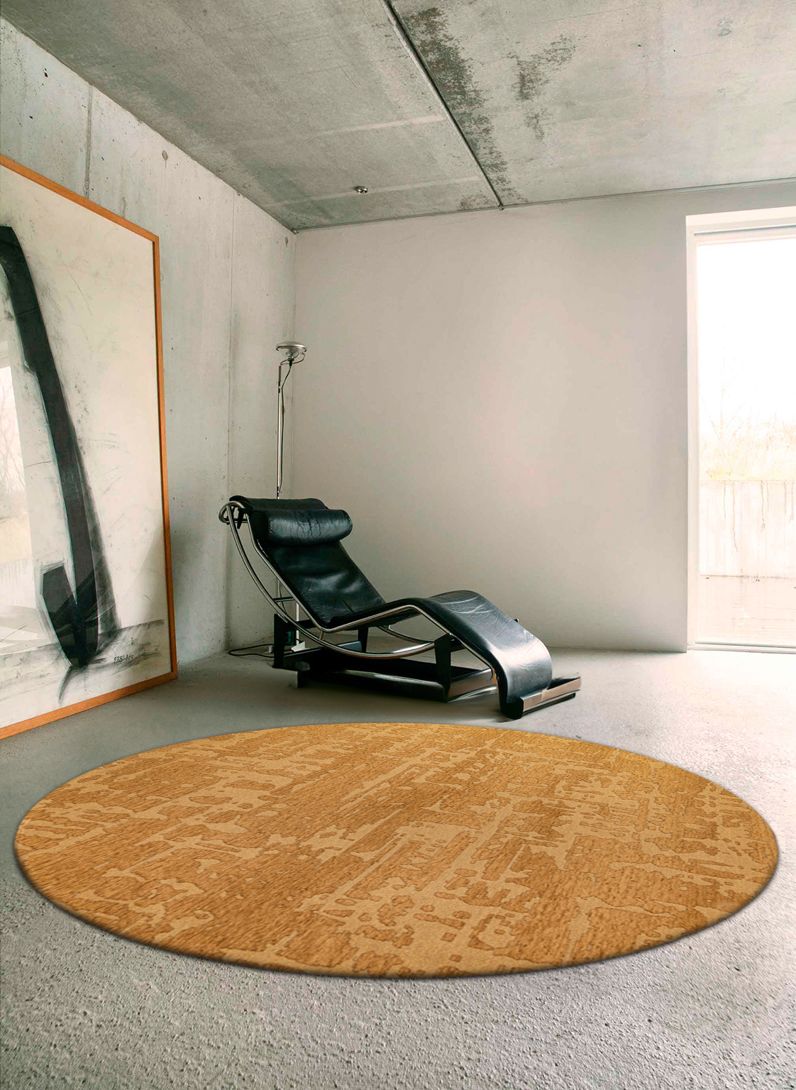 Ecorugs vloerkleed Baobab goud 80x150 cm