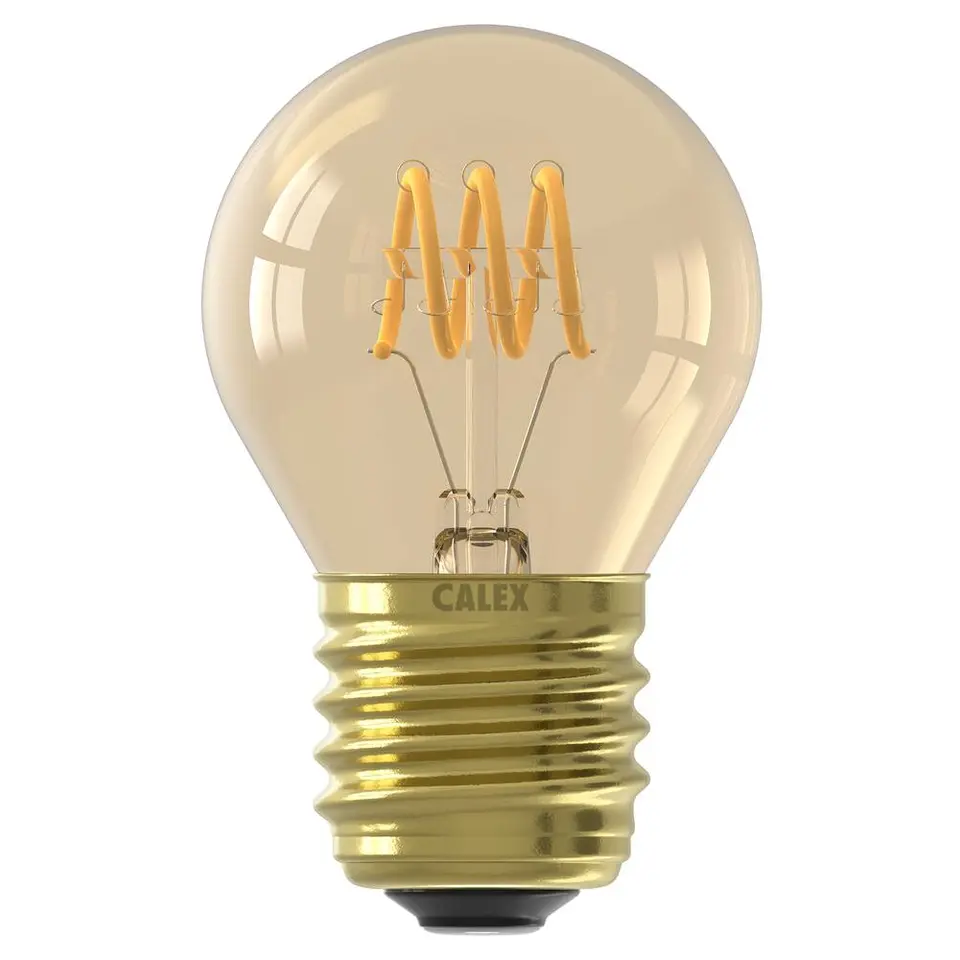 Calex LED kogellamp - goudkleur - E27 - 2,5W - 136LM - dimbaar