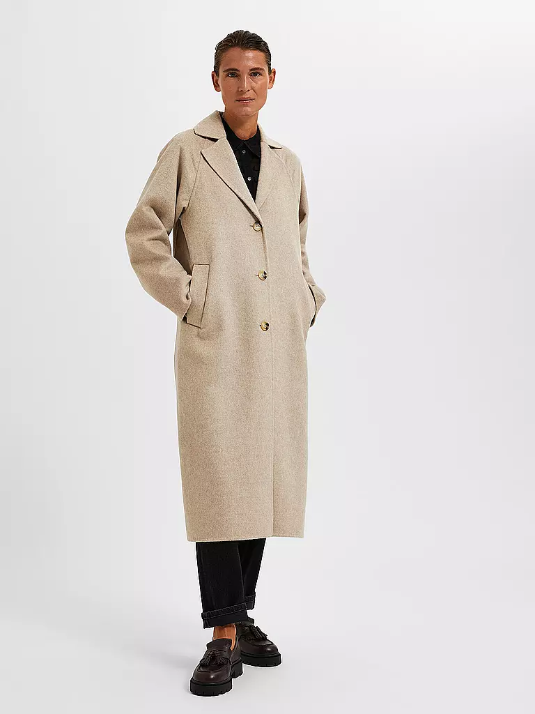 SELECTED FEMME Wollmantel SLFNEW TAMA  creme