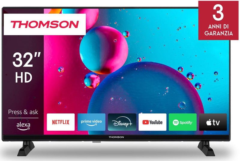 THOMSON 32 Inch HD LED TV - Zwart - Smart TV met Alexa en AirPlay