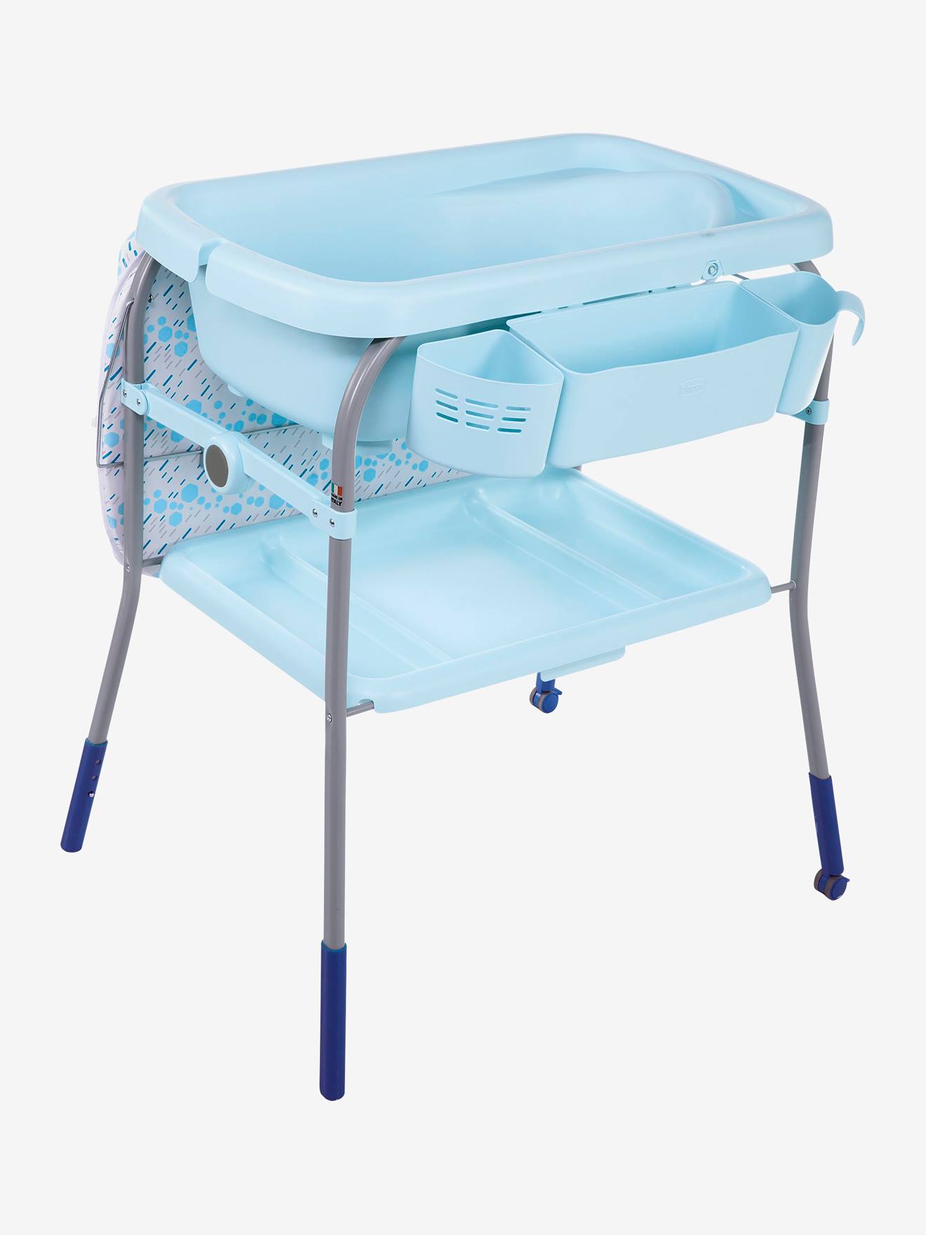 Banheira e trocador Chicco Cuddle & Bubble, estampa cinza claro