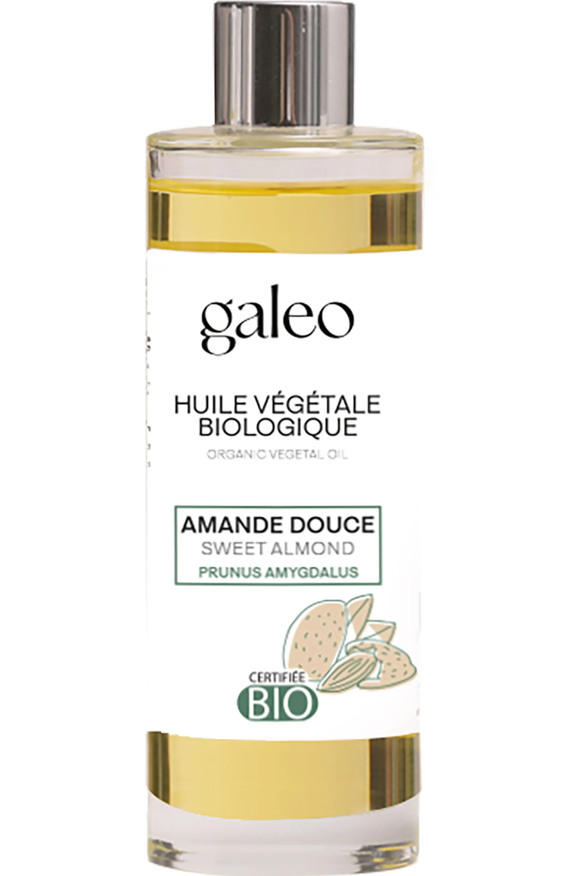 Galeo Huile végétale biologique d’amande douce-100 ml