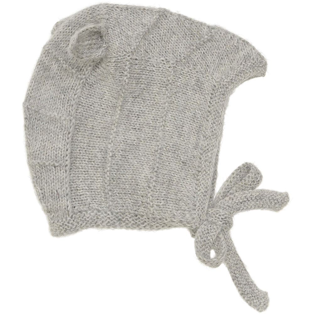 Køb Huttelihut Medium Grey Melange Bonnet Ears Alpaca Uld Strik