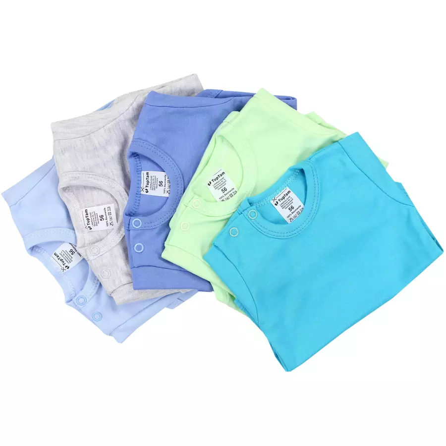 TupTam Jungen Baby Body Langarm 5er Pack grünblau