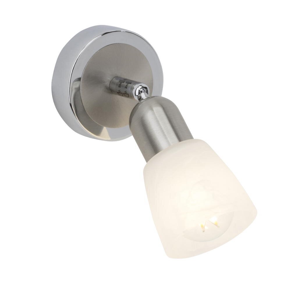 LED wandlamp Bethany in zilver en chroom 4W 400lm E14
