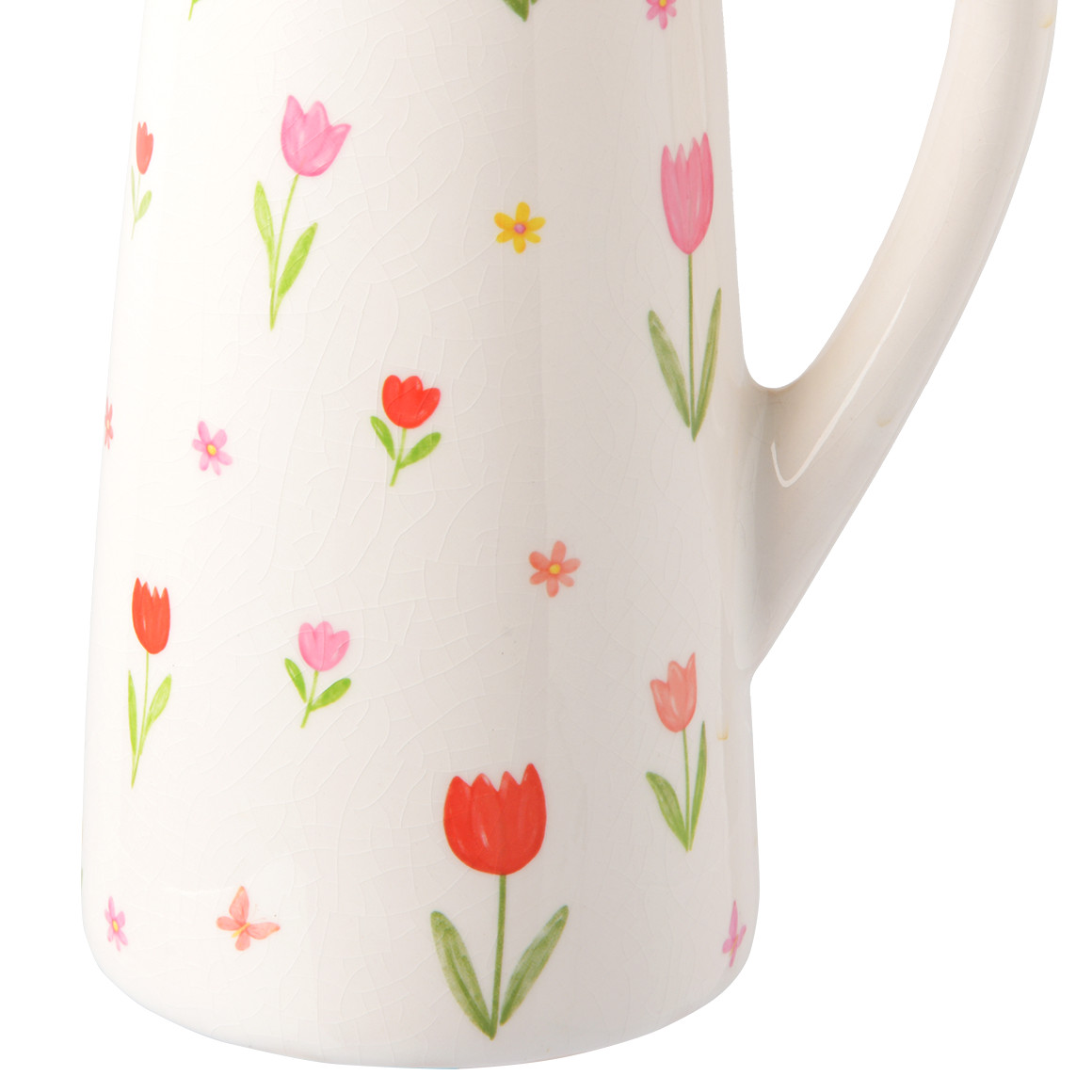 My Home Deko-Krug mit Tulpen-Motiv weiss