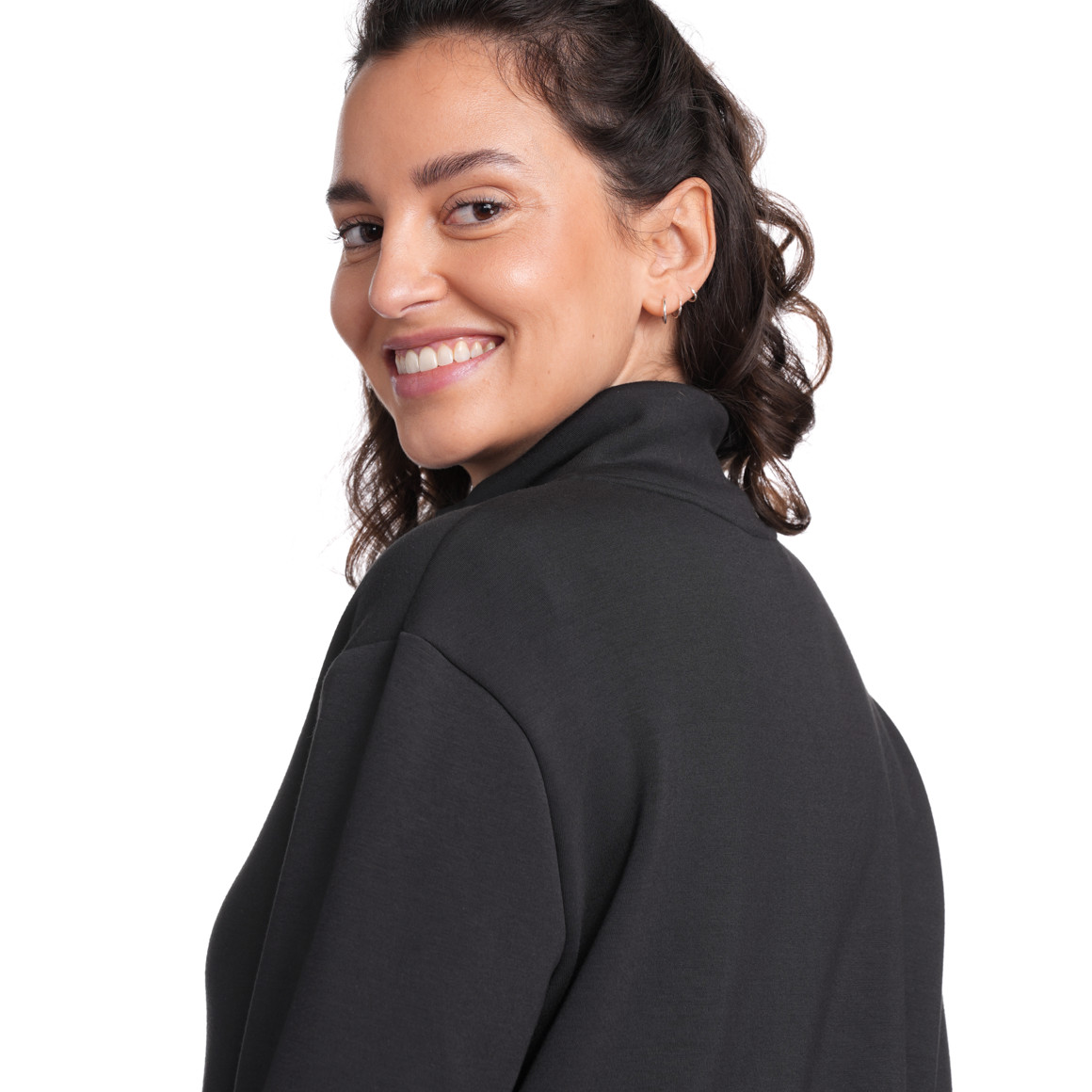Gina Benotti Damen Sweatjacke aus Modal-Mix schwarz