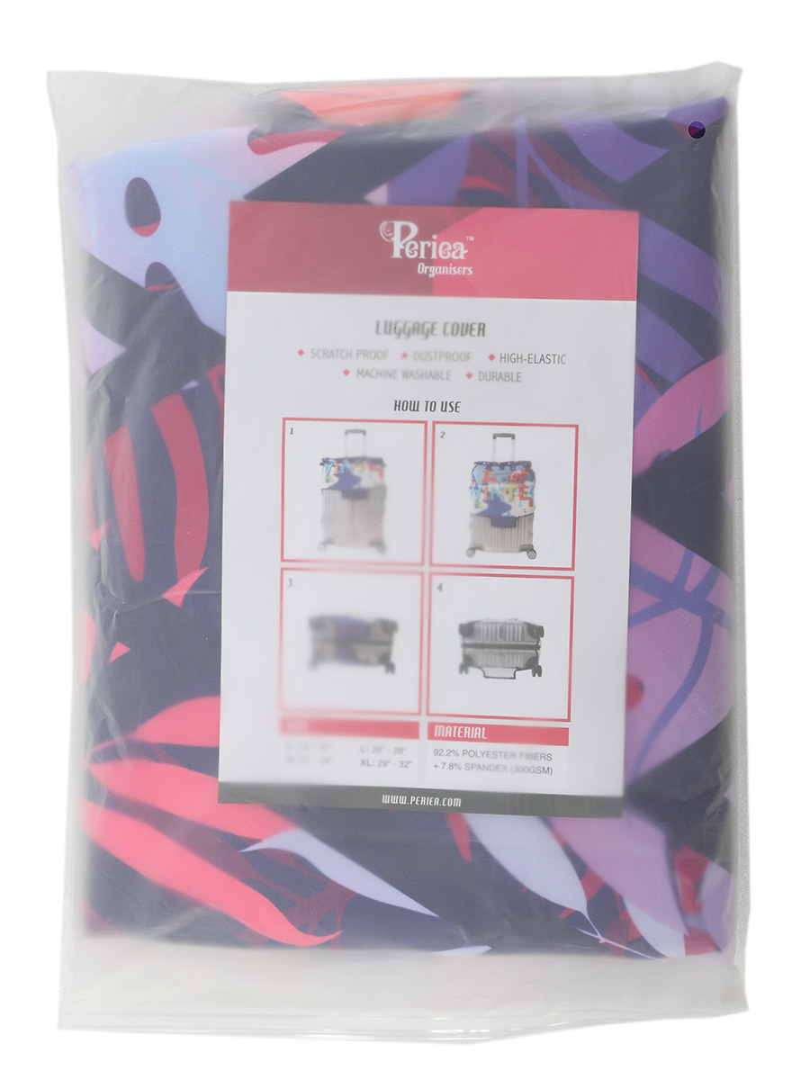 Housse de valise Periea Purple Zigzag M