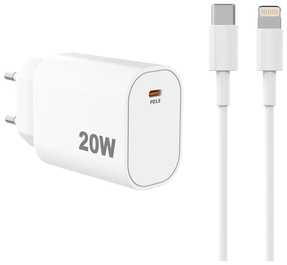 VANDENBERG Quick lader 20W - Lightning® kabel