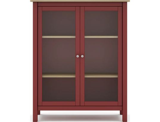 CONCEPT1 - Vitrine Misti 2P rouge chêne 90 x 40 x h110