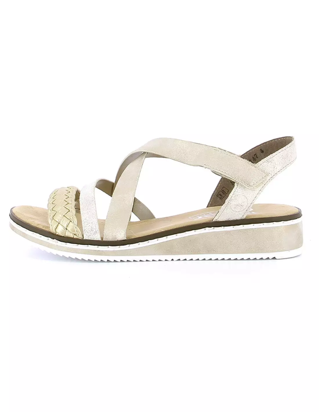 RIEKER V3663-90 - Sandales & nu-pieds Beigegold