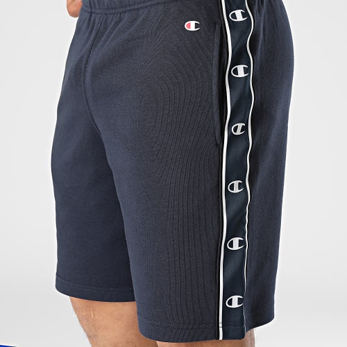 Short Jogging A Bandes 218471 Bleu Marine