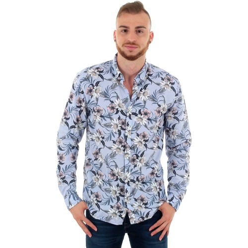 Jack & Jones - 12151589 JPRSUMMER FLOWER PRINT SHIRT L/S BD INFINITY SLIM FIT Azul
