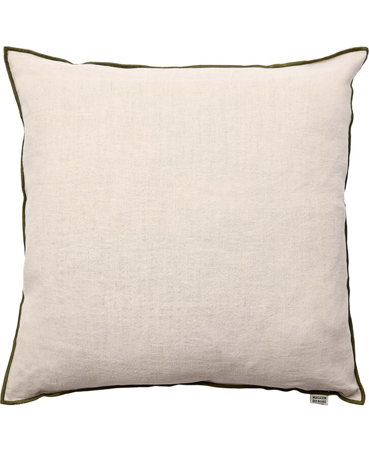 Magasin du Nord Collection CHEQUER/NATUR-GRØN, PYNTEPUDE 48x48 CM