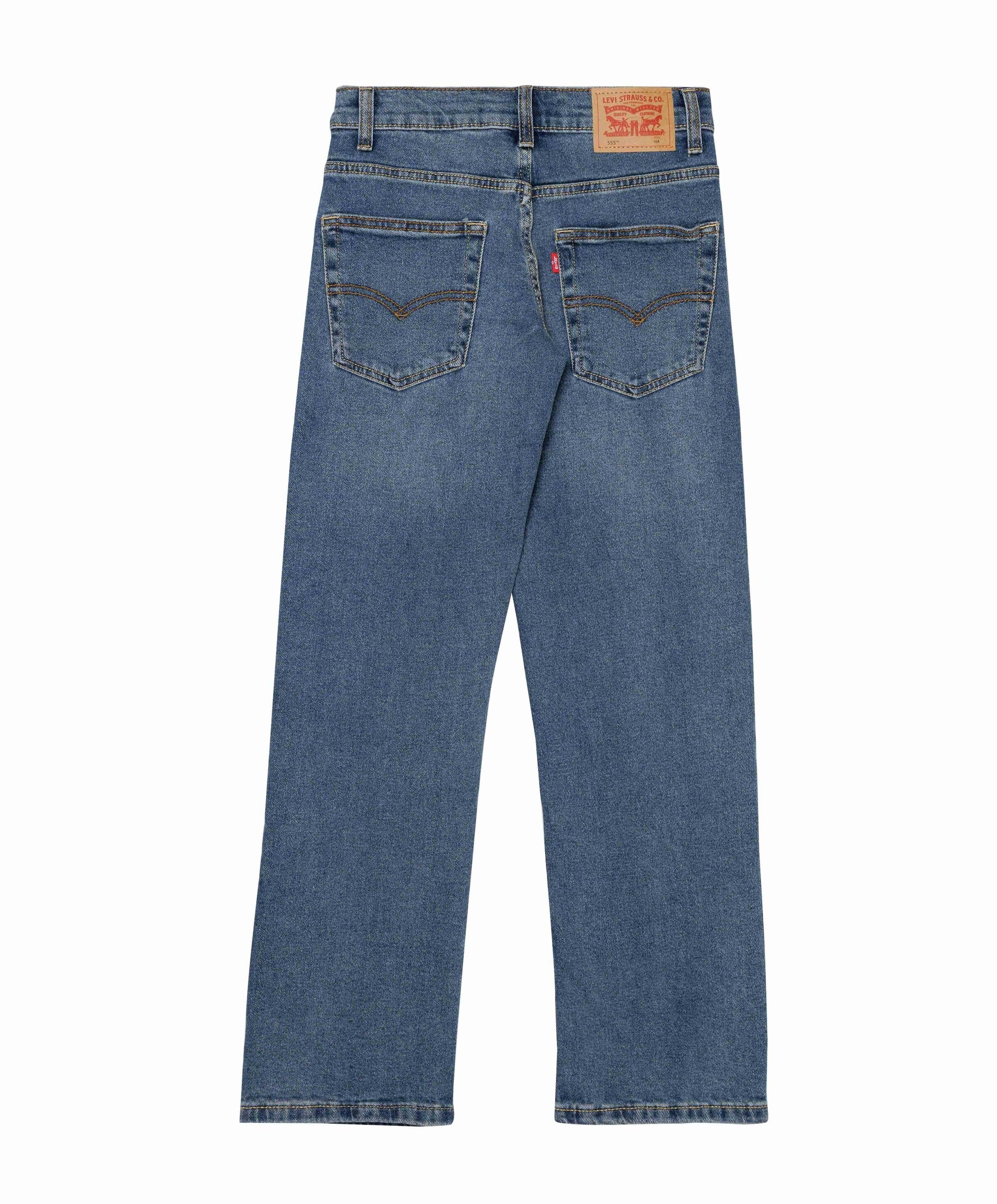 Levi's LVB 555 relaxed straight jeans jongens jeans blauw