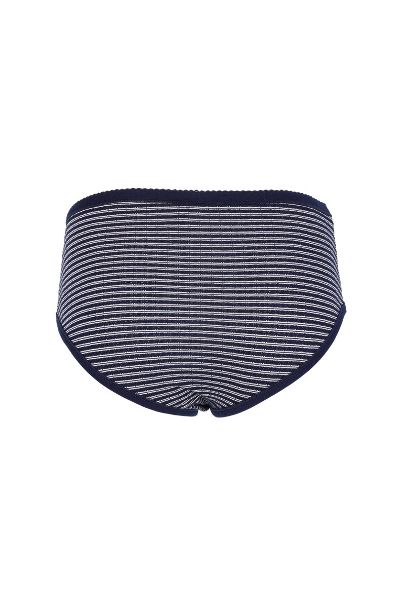 Culotte rayée taille haute - coton léger