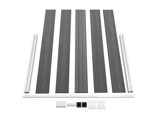 Cl?ture de jardin WPC 699x106 cm Gris