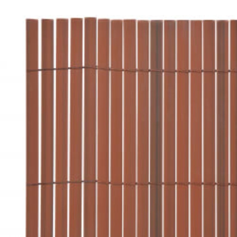 Clôture de jardin double face 110x500 cm marron