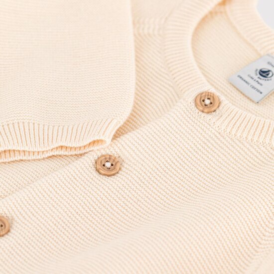 Combinaison longue en tricot bébé   Beige Avalanche        de               Petit Bateau