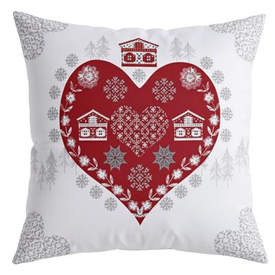 Couette DÉCO DOUBLE FACE motif cœurs - chaude - BECQUET CRÉATION.
