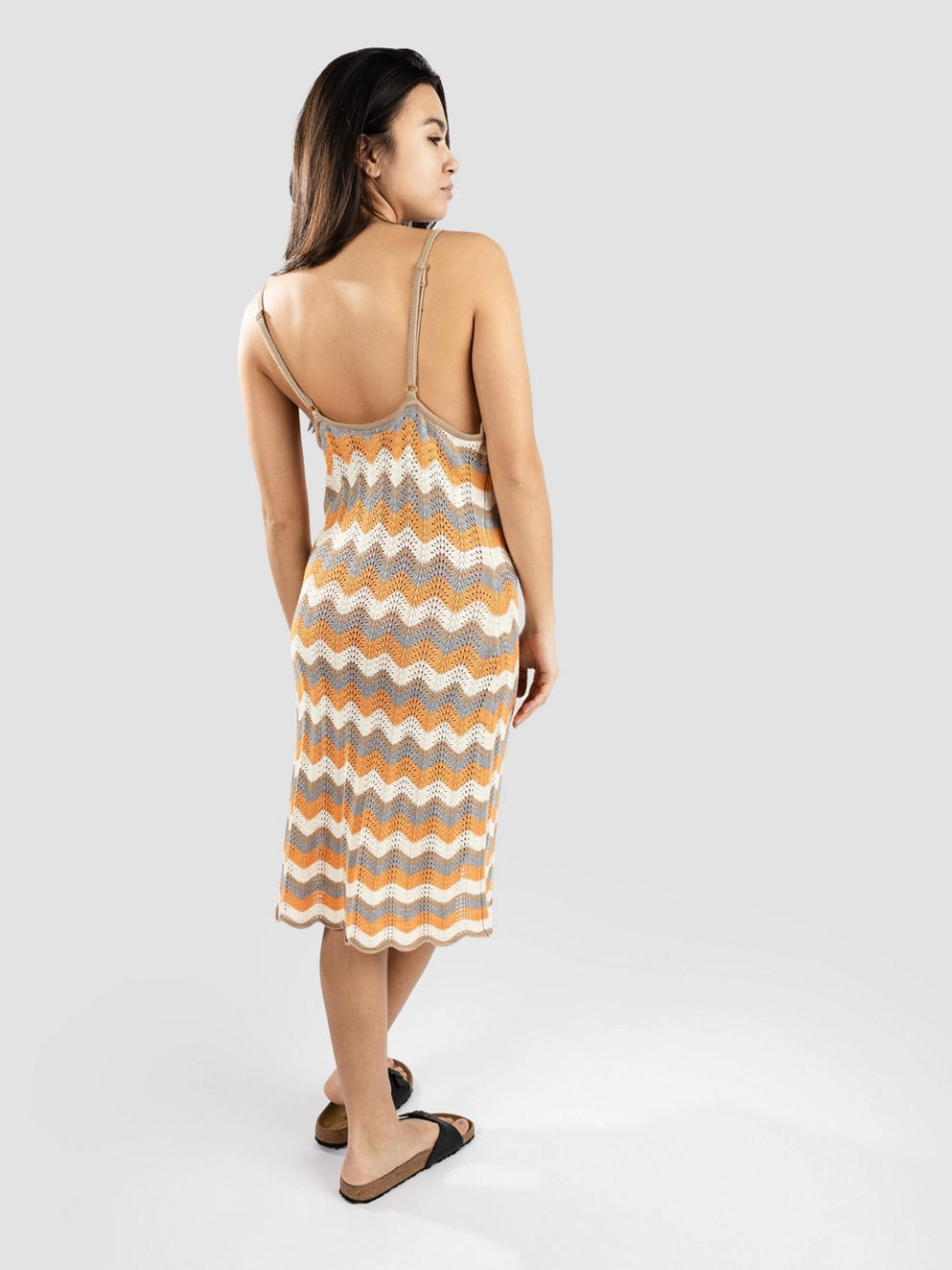 Blue Tomato Crochet Mini Dress wavy natural/apricot/wht