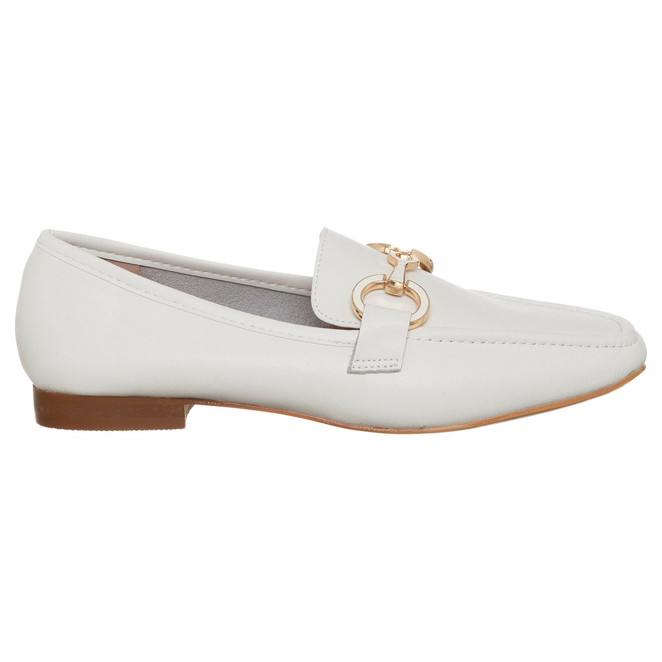 Loretta by Loretta Mocassins en Cuir Bérénice blancs