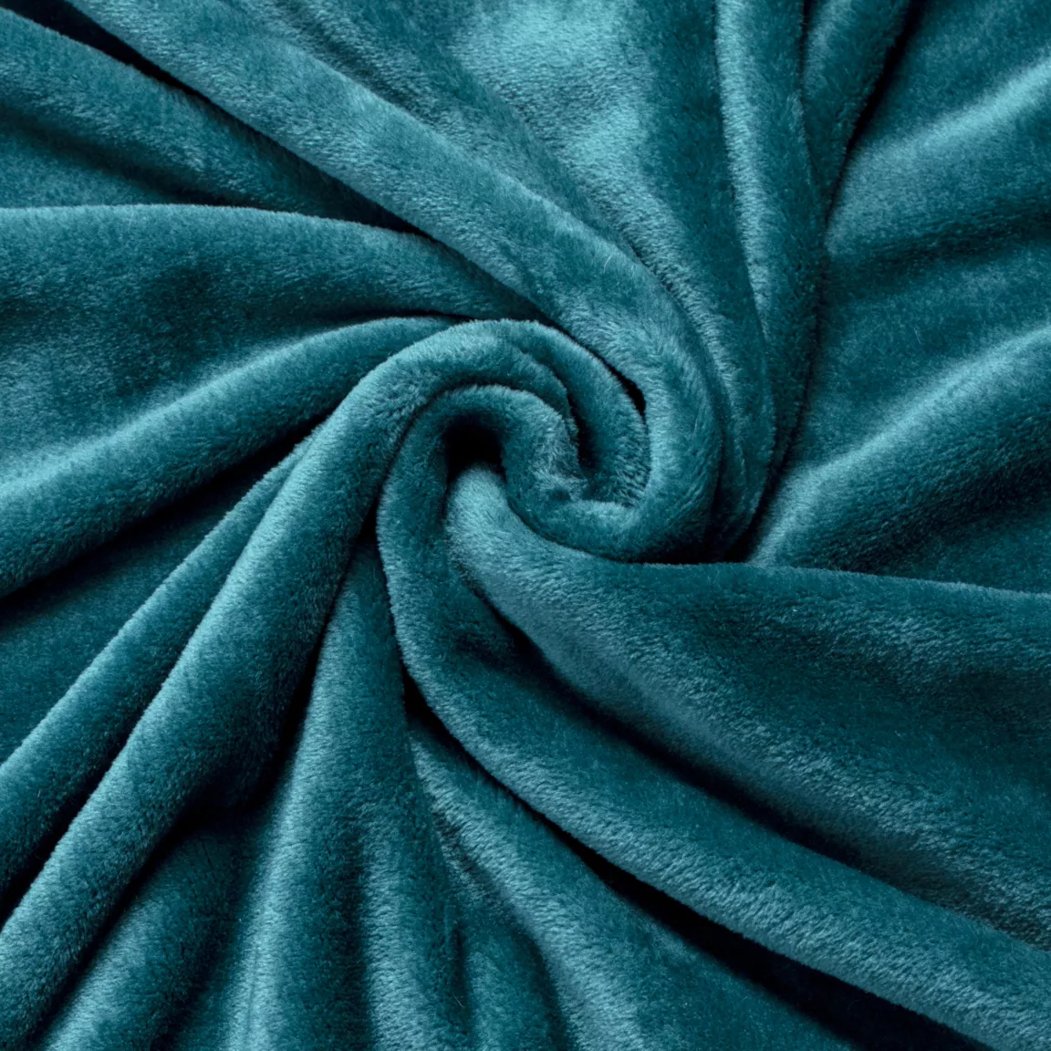 Housse de coussin carrée flanelle (60 x 60 cm) Didou Bleu canard