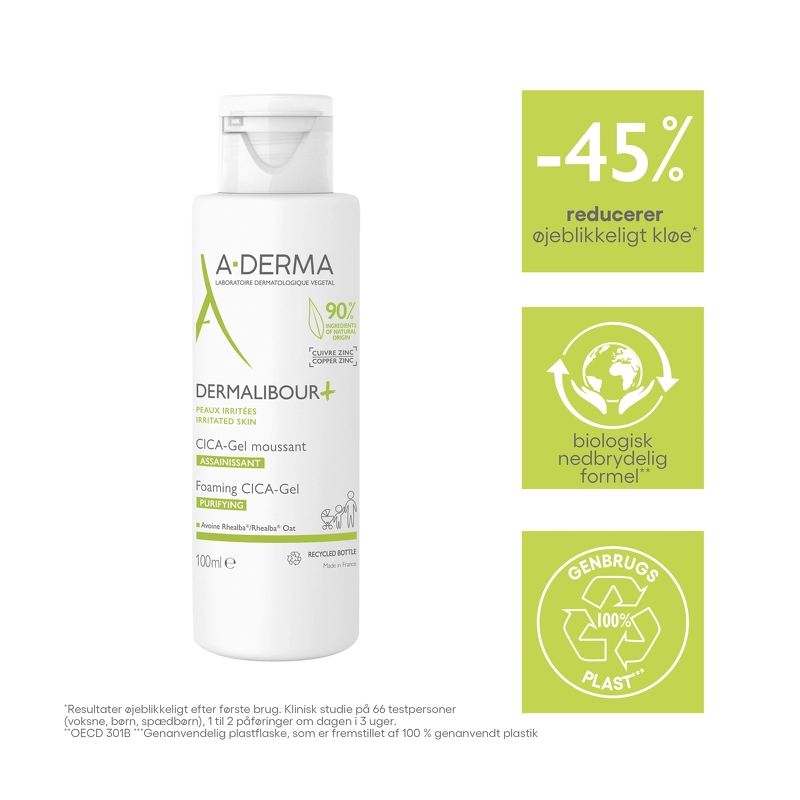 A-DERMA Dermalibour+ Foaming Cica-Gel 100 ml