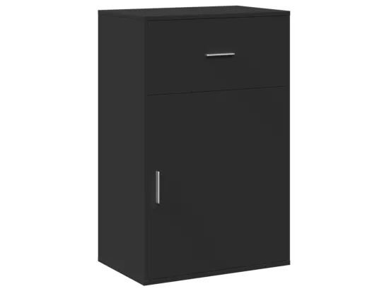 Armoire de rangement noir 56,5x39x90 cm bois d'ingénierie